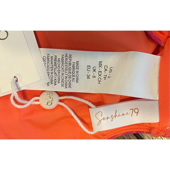 Sunshine 79 All A Flutter Keyhole Midriff One Piece Swimsuit Size 2 - Picture 8 of 8